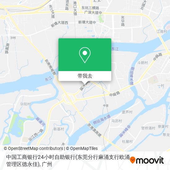 中国工商银行24小时自助银行(东莞分行麻涌支行欧涌管理区德永佳)地图