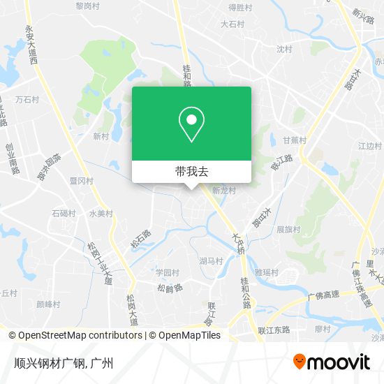 顺兴钢材广钢地图