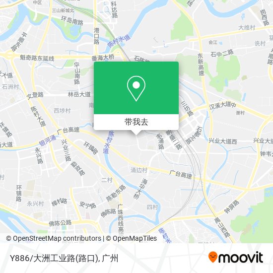 Y886/大洲工业路(路口)地图