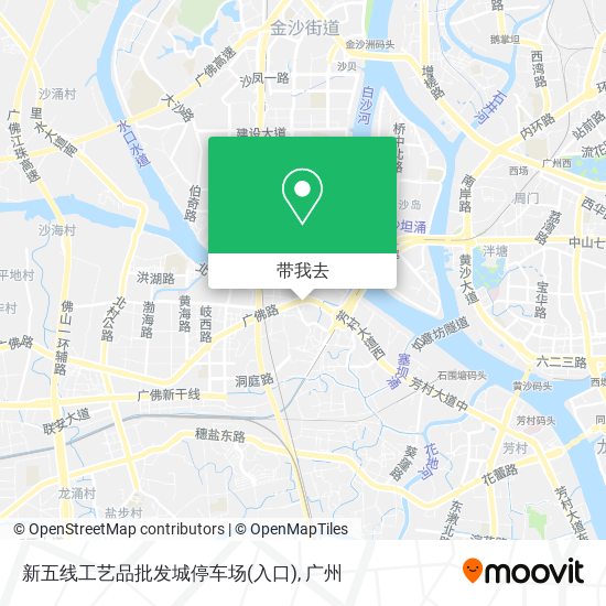 新五线工艺品批发城停车场(入口)地图