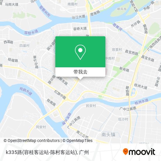 k335路(容桂客运站-陈村客运站)地图