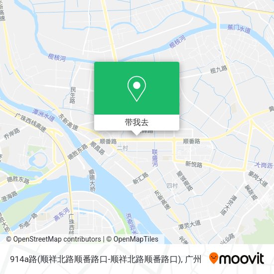914a路(顺祥北路顺番路口-顺祥北路顺番路口)地图
