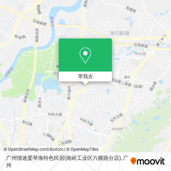 广州情迷爱琴海特色民宿(南岭工业区六横路分店)地图