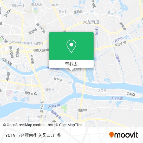 Y019与金雁南街交叉口地图