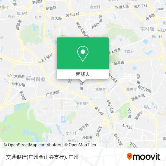 交通银行(广州金山谷支行)地图