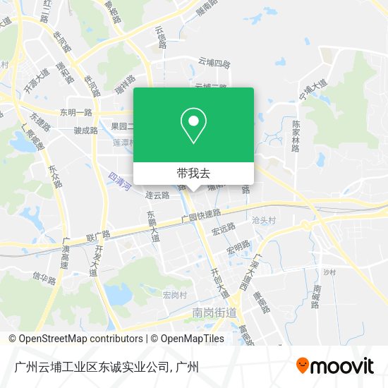 广州云埔工业区东诚实业公司地图