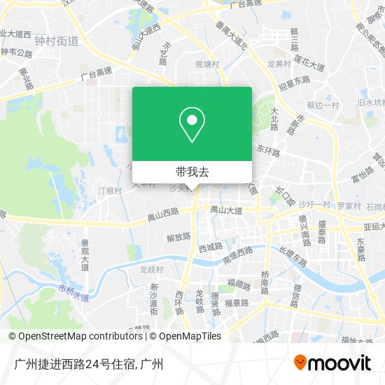 广州捷进西路24号住宿地图
