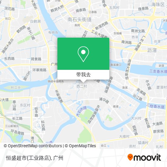 恒盛超市(工业路店)地图