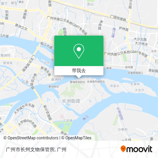 广州市长州文物保管所地图