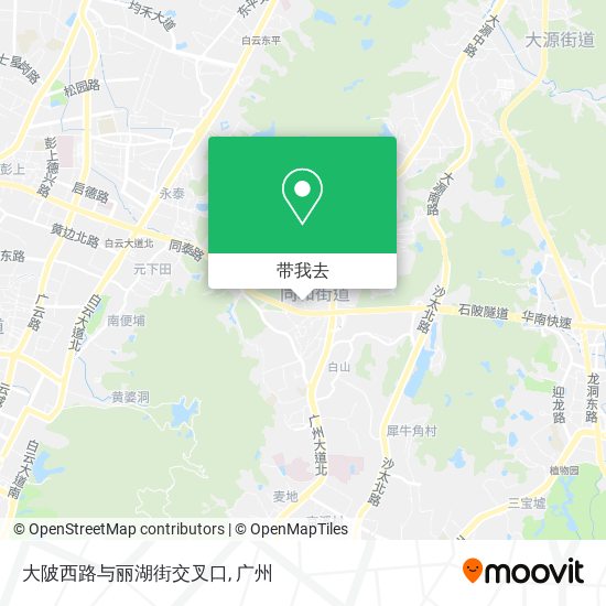 大陂西路与丽湖街交叉口地图