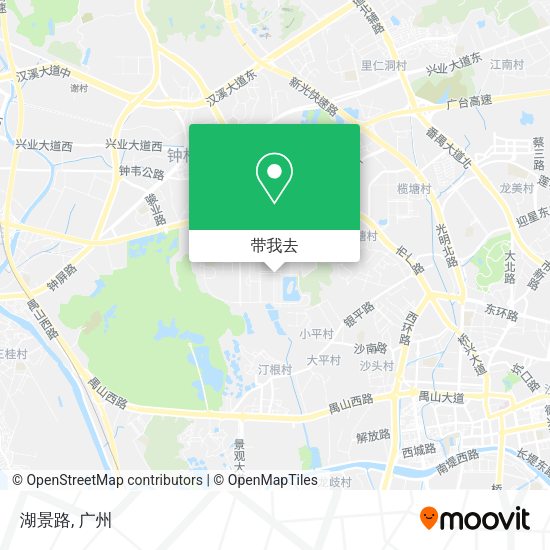 湖景路地图