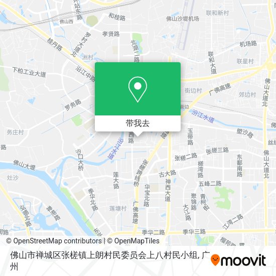 佛山市禅城区张槎镇上朗村民委员会上八村民小组地图