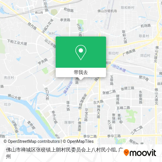 佛山市禅城区张槎镇上朗村民委员会上八村民小组地图