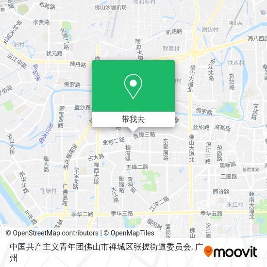 中国共产主义青年团佛山市禅城区张搓街道委员会地图