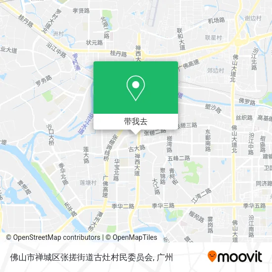 佛山市禅城区张搓街道古灶村民委员会地图