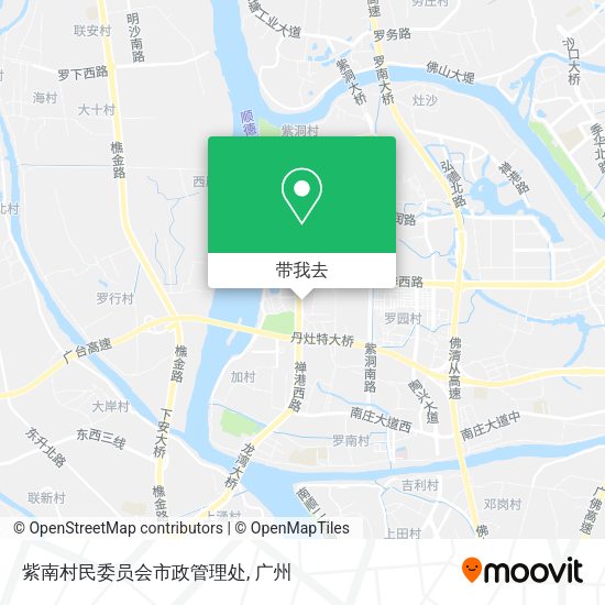 紫南村民委员会市政管理处地图