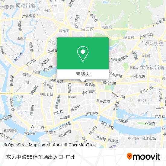 东风中路58停车场出入口地图