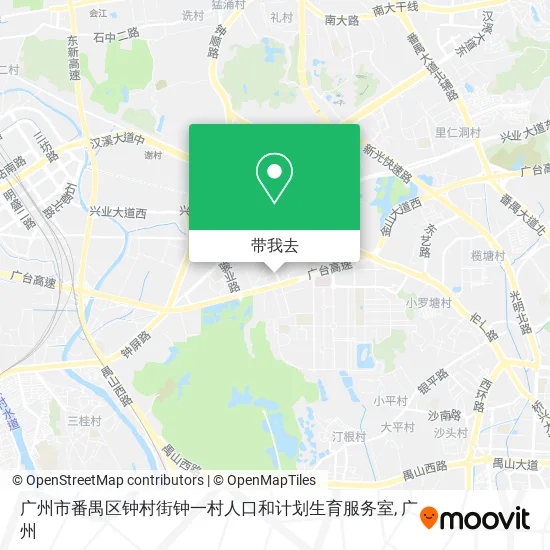 广州市番禺区钟村街钟一村人口和计划生育服务室地图