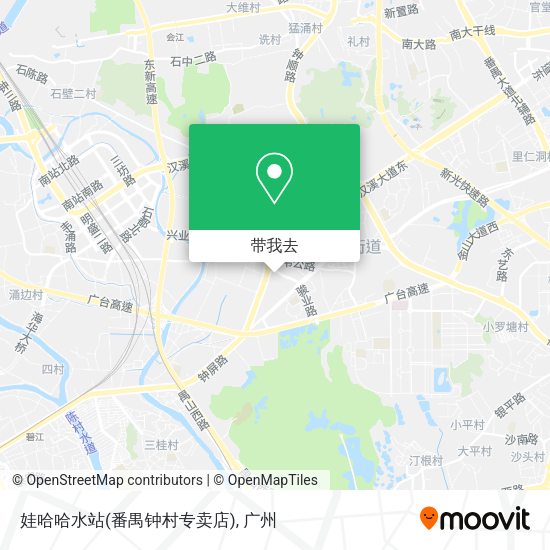 娃哈哈水站(番禺钟村专卖店)地图