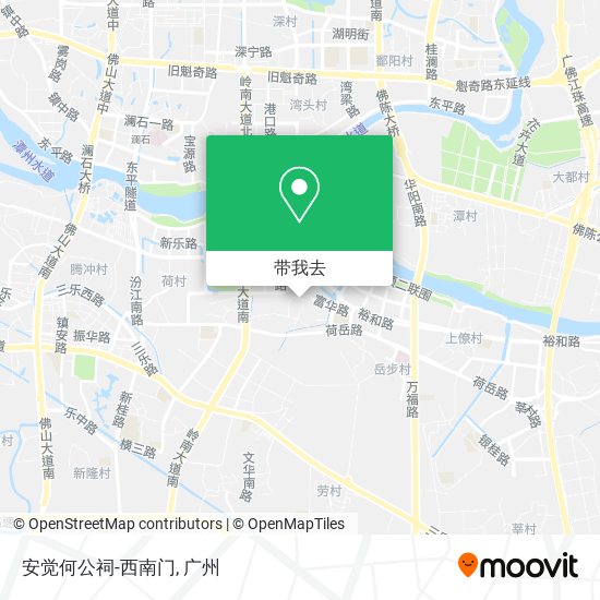 安觉何公祠-西南门地图