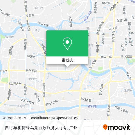 自行车租赁绿岛湖行政服务大厅站地图