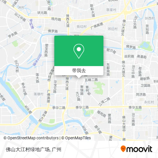 佛山大江村绿地广场地图