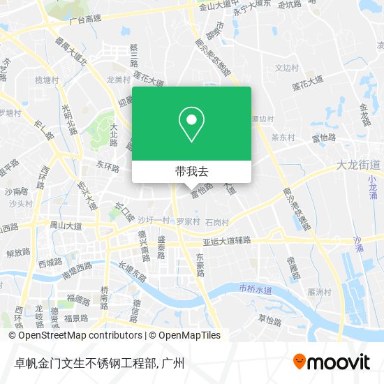 卓帆金门文生不锈钢工程部地图
