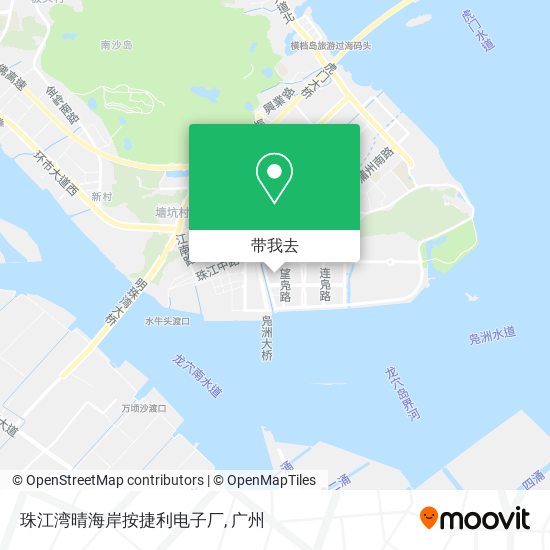 珠江湾晴海岸按捷利电子厂地图