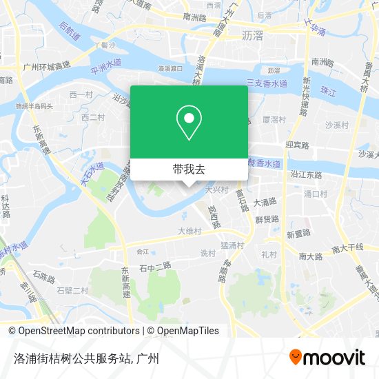 洛浦街桔树公共服务站地图
