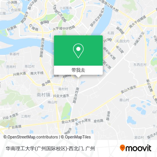 华南理工大学(广州国际校区)-西北门地图