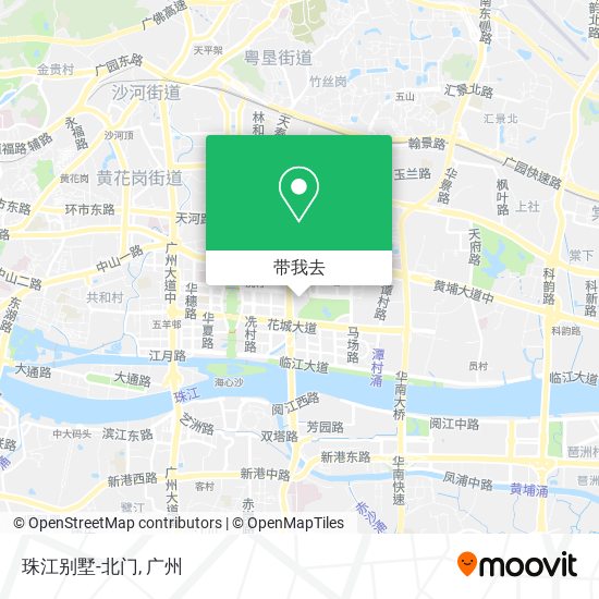 珠江别墅-北门地图
