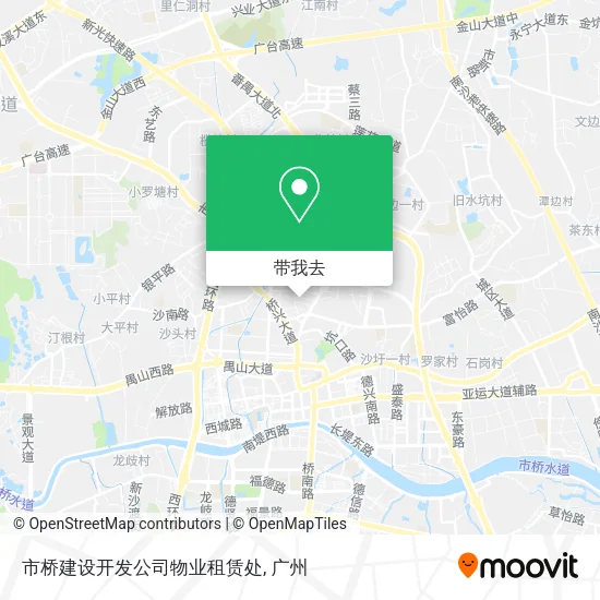 市桥建设开发公司物业租赁处地图