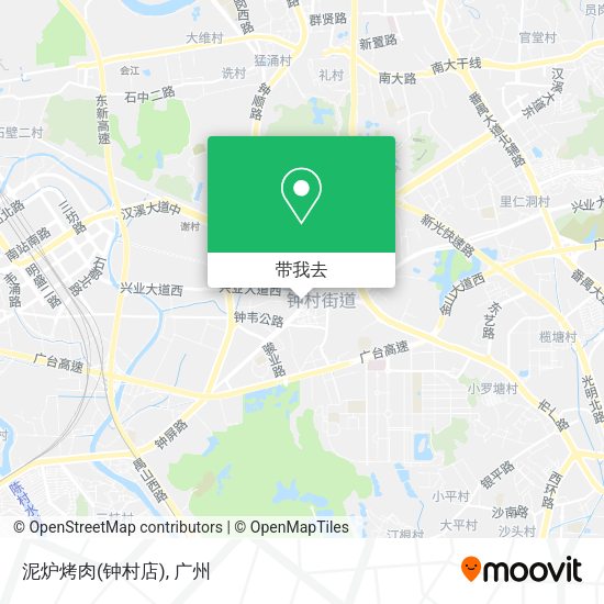 泥炉烤肉(钟村店)地图