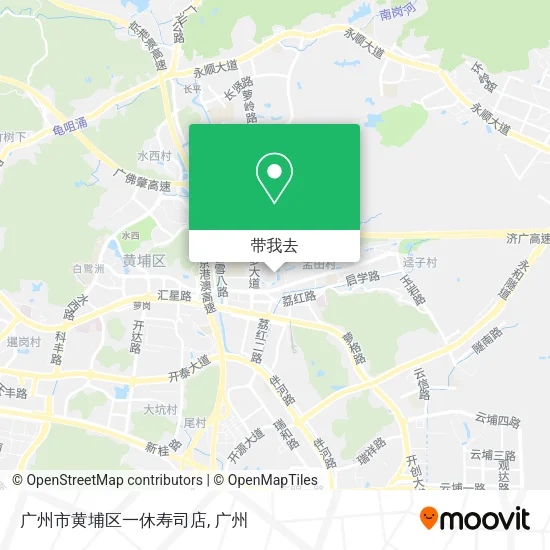 广州市黄埔区一休寿司店地图