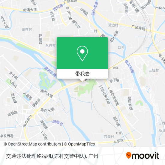 交通违法处理终端机(陈村交警中队)地图