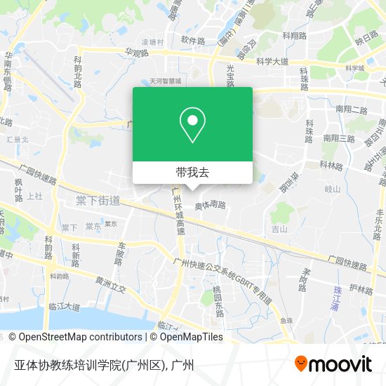 亚体协教练培训学院(广州区)地图