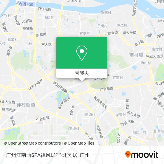 广州江南西SPA禅风民宿-北冥居地图