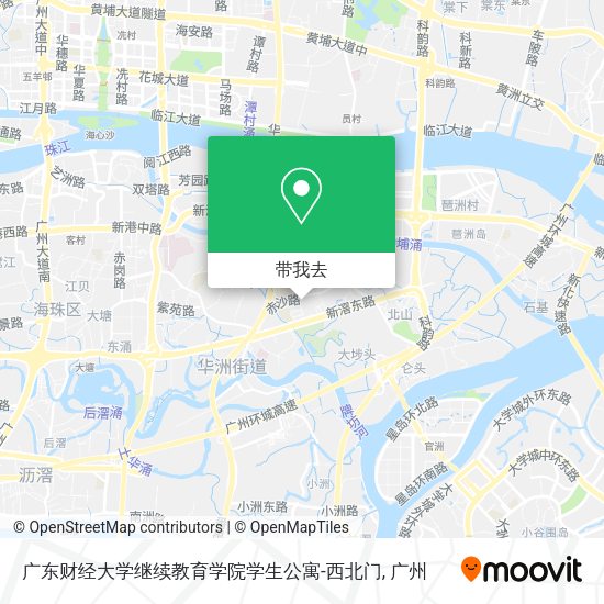 广东财经大学继续教育学院学生公寓-西北门地图