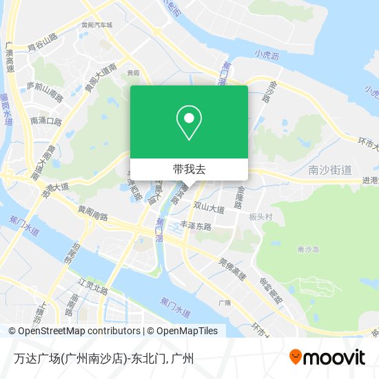 万达广场(广州南沙店)-东北门地图