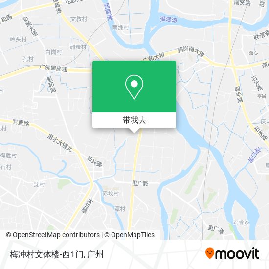 梅冲村文体楼-西1门地图