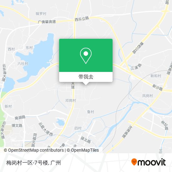 梅岗村一区-7号楼地图