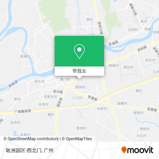 敬洲园区-西北门地图