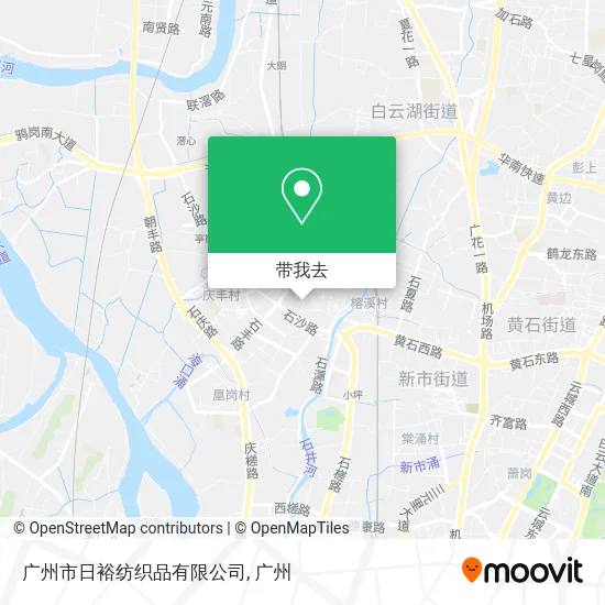 广州市日裕纺织品有限公司地图