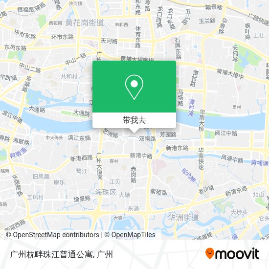 广州枕畔珠江普通公寓地图