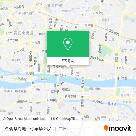 金碧华府地上停车场-出入口地图