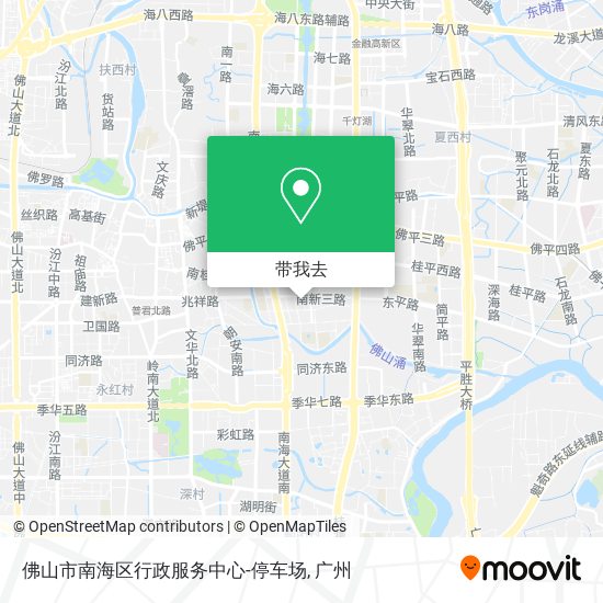 佛山市南海区行政服务中心-停车场地图
