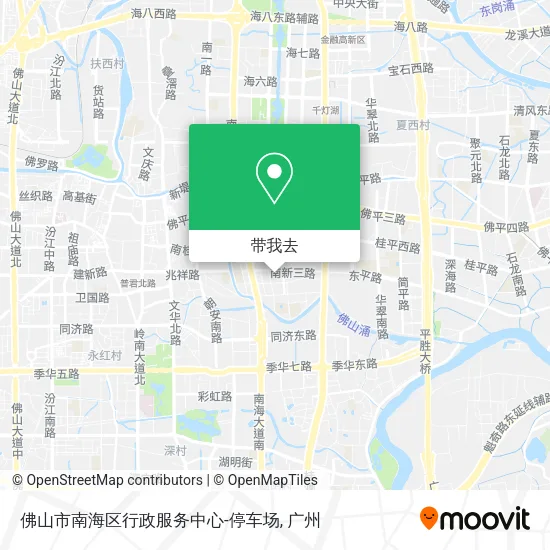 佛山市南海区行政服务中心-停车场地图