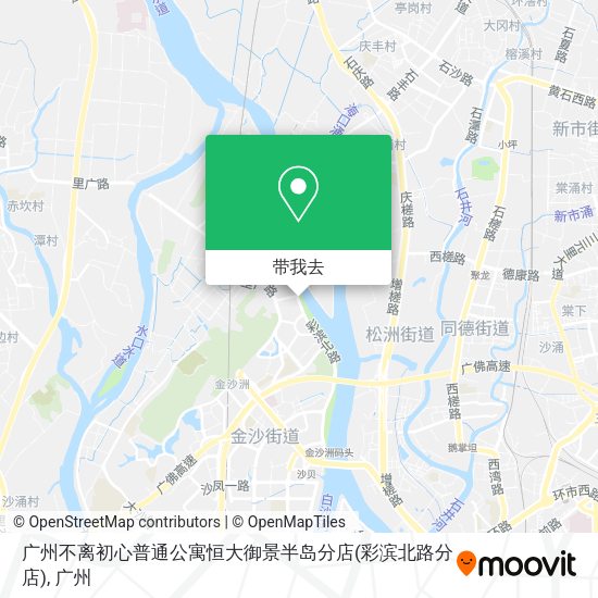 广州不离初心普通公寓恒大御景半岛分店(彩滨北路分店)地图