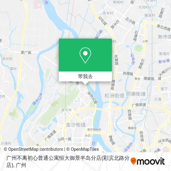 广州不离初心普通公寓恒大御景半岛分店(彩滨北路分店)地图