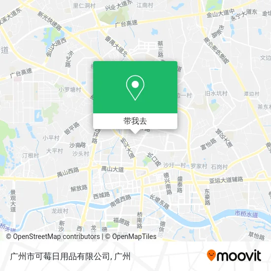 广州市可莓日用品有限公司地图
